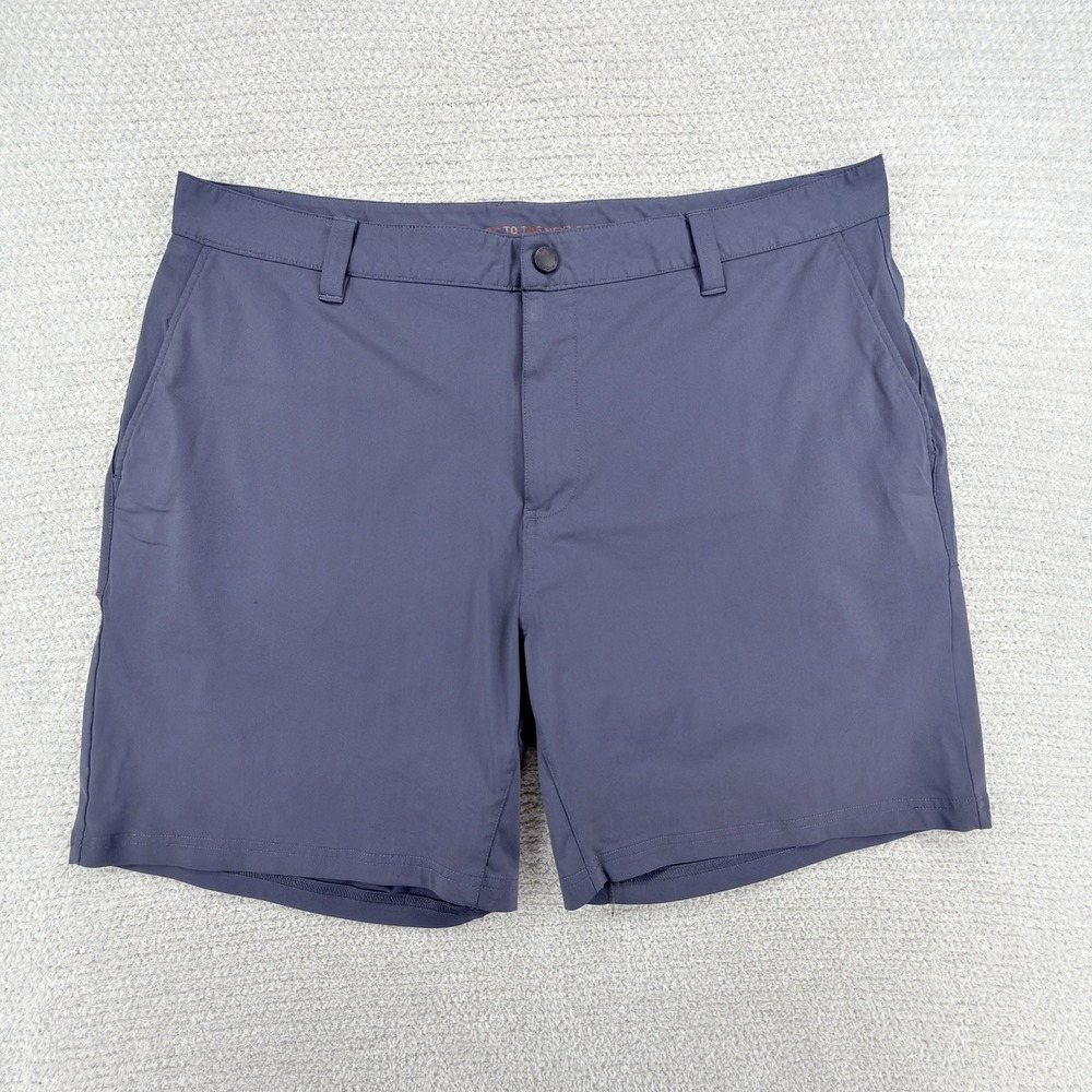 Rhone Commuter Shorts Mens 38 Blue 7" Performance Golf Stretch Chino 100553